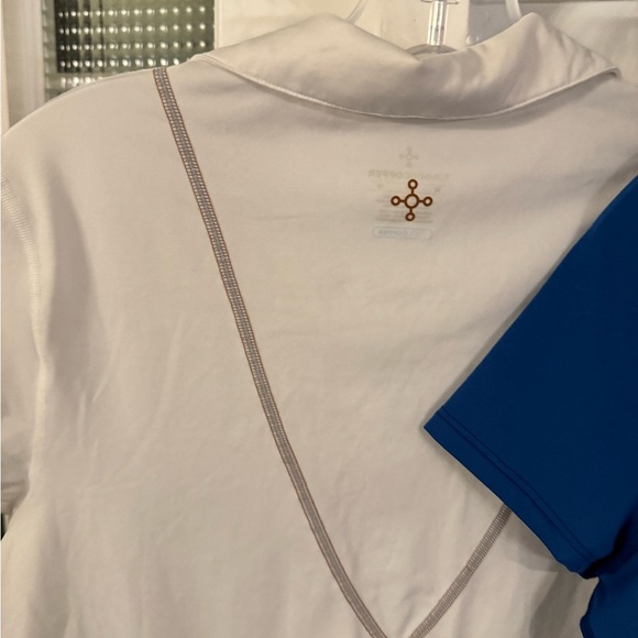 Tommie Copper Women's LOT OF 2 Performance Polo Shirts Sz M 1 Blue 1 White - Picture 6 of 12